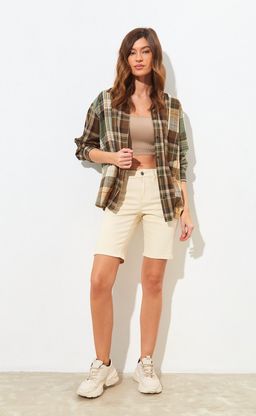 Шорты джинс F312-0942 l.beige - Fine joyce фото 3