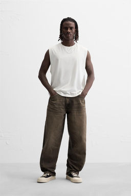 BAGGY FIT JEANS WITH TURNED SEAMS