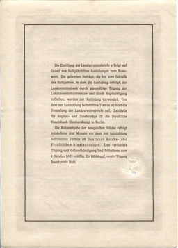 Облигация 4,5% 5000 марок 1940 года Германия