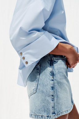 WIDE-SLEEVE POPLIN SHIRT - Zara фото 14