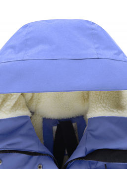 Парка зимняя женская с капюшоном василькового цвета 9538-1Vs - Valianly фото 5