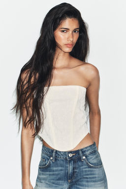 TOP CORSETERO TEXTURA / Crudo - Zara фото 6