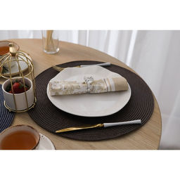 Салфетка сервировочная на стол Доляна Лофт, d=38 см, цвет коричневый  фото 7