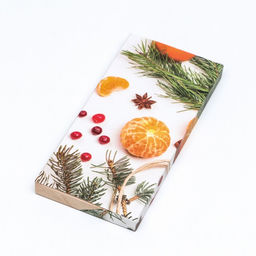 Цена за 5 шт. Коробка для шоколада новогодняя «Мандарины», 17×8×1.4 см