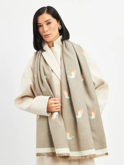 в СОСТАВЕ ШЕРСТЬ ! Большой,теплый двусторонний палантин - Tantino фото 13