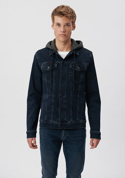 Brandon 90lar Koyu Murekkep Mavi Jean Ceket  фото 2