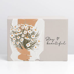 Цена за 2 шт. Коробка‒пенал, упаковка подарочная, «Stay beautiful», 22 х 15 х 10 см