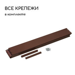 Клумба оцинкованная, 100×100×15 см, коричневая, «Квадро», Greengo