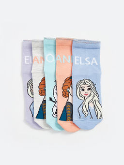 Elsa Desenli K?z ?ocuk Soket ?orap 5li - Waikiki фото 2