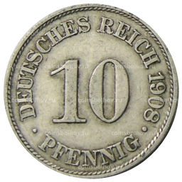 10 пфеннигов 1908 года А Германия