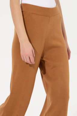 U. S. Polo Assn Женские брюки из меланжевого трикотажа цвета Camel - U.s. polo assn фото 5