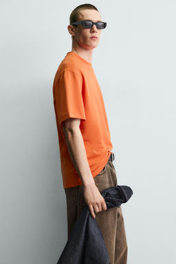 CAMISETA RELAXED FIT INTERLOCK /04 / Naranja