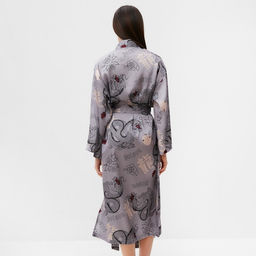Халат домашний женский KAFTAN «Дракон», размер 44-46, серый
