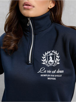 Свитшот "Молния" Синий Женский