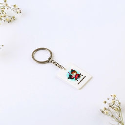 Цена за 2 шт. Брелок для ключей парный «Наша любовь это...», акриловый, 13,3 х 8