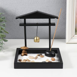 Японский сад камней настольный «Дзен. Колокол», с набором аксессуаров, 15×14×13 см