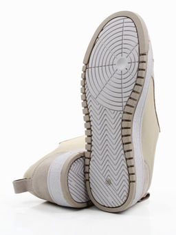03-C934-4 BEIGE Кеды кожаные женские (натуральная кожа, натуральная замша)