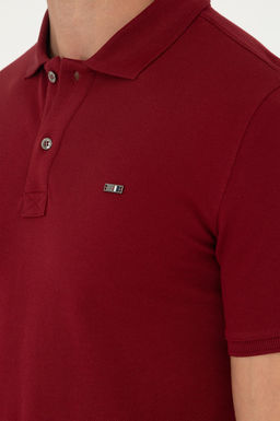Мужская бордово-красная базовая футболка - U.s. polo assn фото 7