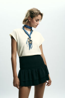 WIDE-WAIST BERMUDA SHORTS WITH RUFFLES - Zara фото 14