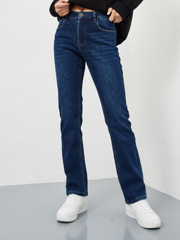 Утепленные женские джинсы широкого кроя на флисе - Mossmore фото 3