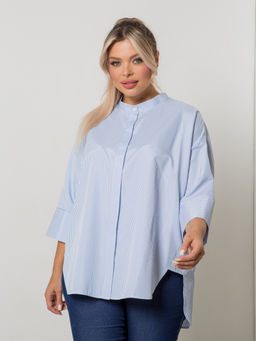 Блузка 1274 голубая полоска - Novita фото 14