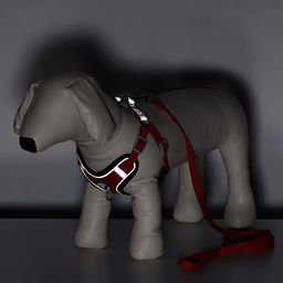 Комплект Sport+, S, поводок 120 x 1,5 см, ОШ 39-41 см , ОГ 44-48 см, вес животного 7-13 кг, красный - Пижон фото 10