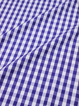 Перкаль пестротканый блузочно-сорочеч. Средняя сине-белая клетка, ВИД2, ш.1.53м, хл-100%