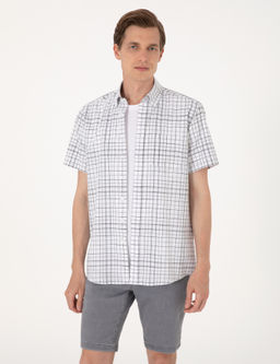 Gri Regular Fit K_sa Kollu G_mlek