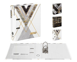 Expert Complete Регистратор ламинир. Wood&Stone 75 мм 10 шт. Trend A4 арочный механ. глянцевый мрамор EC752701