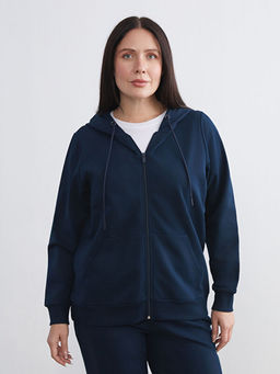 Kap??onlu Kad?n Fermuarl? Sweatshirt