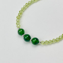 Браслет из Хризолита и Хромдиопсида - Радуга самоцветов фото 3