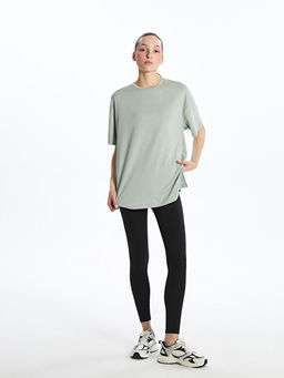 Oversize Modal Kar???ml? Kad?n Spor Ti??rt