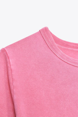 WASHED-EFFECT RHINESTONE T-SHIRT - Zara фото 3