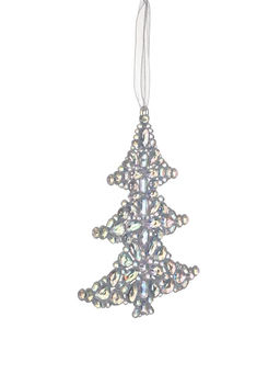 Цена за 2 шт. Ёлочная игрушка Зимнее волшебство. Ёлочка капелька, 1312 см, прозрачный перелив  фото 8