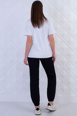 Арт. 21364 Костюм с брюками женский 42-50 (5 шт) Цвет:верх- белый, низ- черный - Калинка фото 11