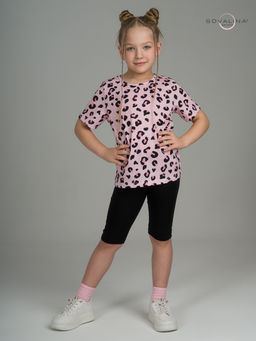 Костюм Актив нежный леопард-черный - Sovalina фото 16