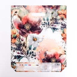 Цена за 50 шт. Пакет "Луговые цветы", полиэтиленовый с вырубной ручкой, 36х43 см, 35 мкм