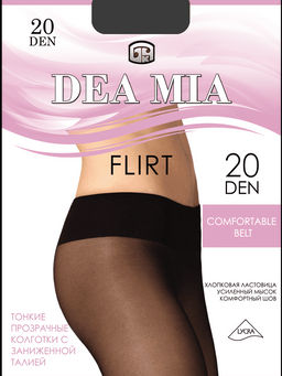 Колготки классические DEA MIA FLIRT 20 (заниженная талия) графит