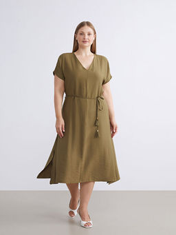 V Yaka A Kesim Elbise