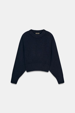 100% WOOL JUMPER WITH SHOULDER PADS - Zara фото 3