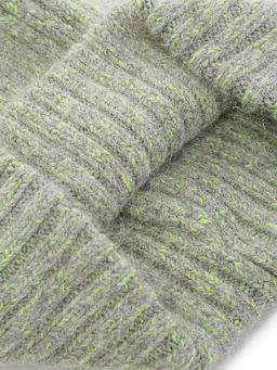 Шапка жен. анг+шерсть+нейл LB-N88049 grey/l.green - Labbra фото 4