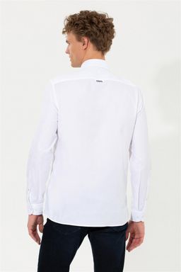 U. S. Polo Assn / Рубашка мужская белая Uzunkol Basic - U.s. polo assn фото 5
