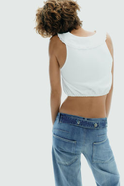 BUTTON-UP COLLAR TOP - Zara фото 12