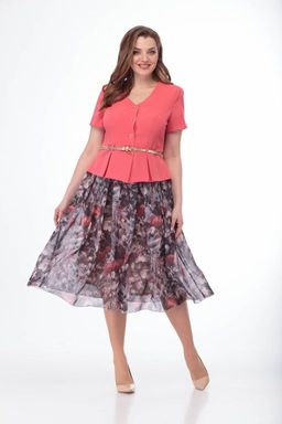 Костюм ANELLI 690 красный жакет/маки  фото 6