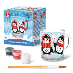 Набор для творчества "Кружка под роспись. Пингвины" (04992) "Десятое королевство"