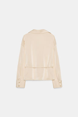 SATIN BLOUSE WITH THIN BELT - Zara фото 6