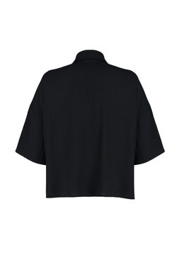 TRENDYOLMILLA Beyaz Oversize Genis Kal?p Fakir Kol Dokuma Gomlek TWOSS20GO0381 фото 23