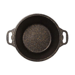 ЛА_АП_GRANIT ULTRA (black-gold) Кастрюля 8,0л со стекл крышкой , арт. кгбг82а