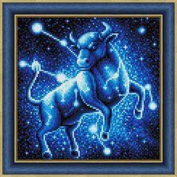 Алмазная живопись АЖ-1890 Звездный бык СК/Распродажа 25 х 25 см