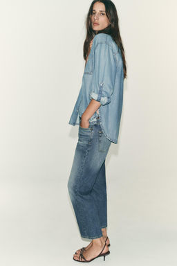 OVERSIZED DENIM SHIRT - Zara фото 3